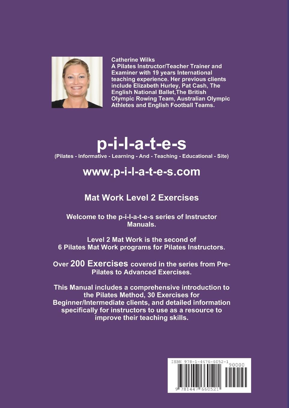 Rückseitencover p-i-l-a-t-e-s Instructor Manual Mat Work Level 2