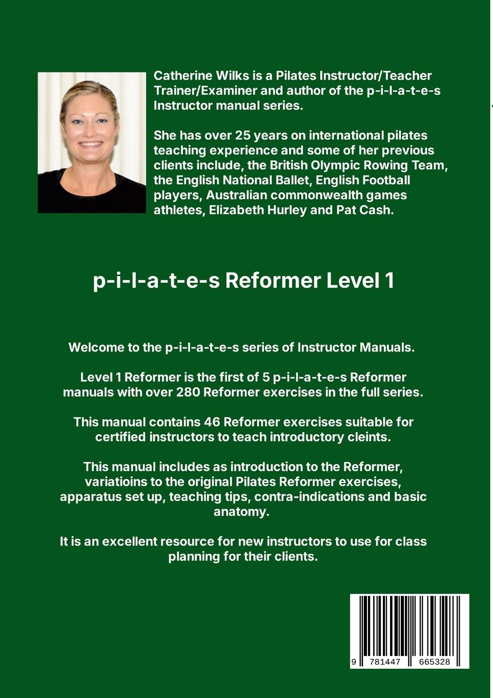 Rückseitencover p-i-l-a-t-e-s Instructor Manual Reformer Level 1