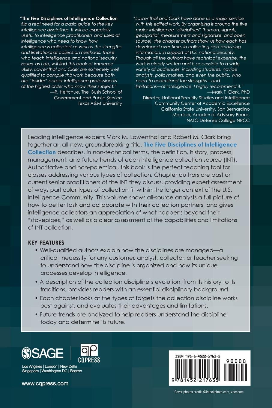 Rückseitencover The Five Disciplines of Intelligence Collection