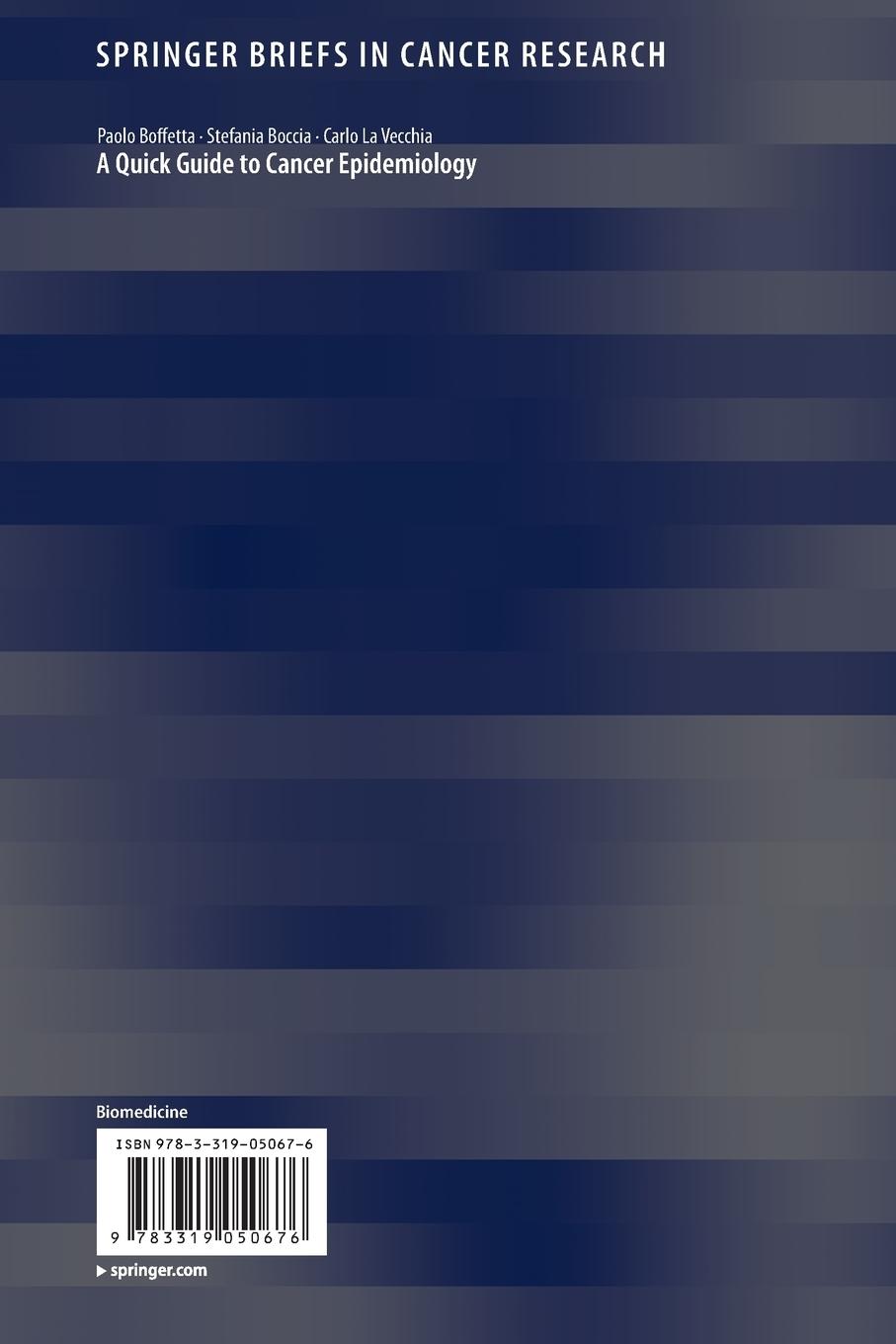Rückseitencover A Quick Guide to Cancer Epidemiology