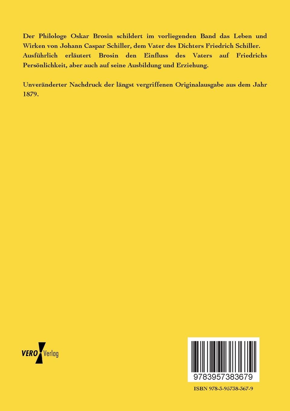 Rückseitencover Schillers Vater