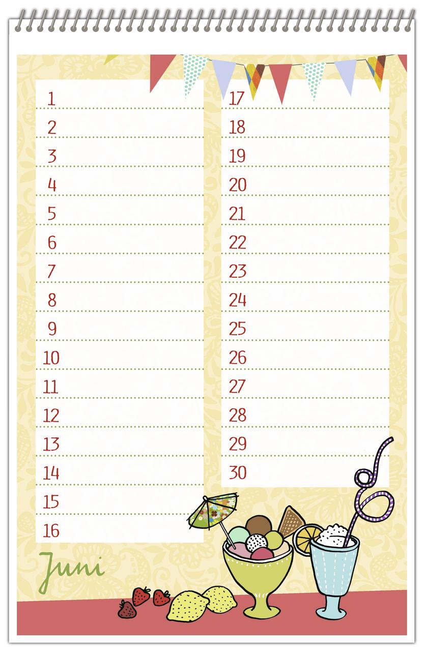 Beispielinhalt (Bild) vergissmeinnicht-Geburtstagskalender