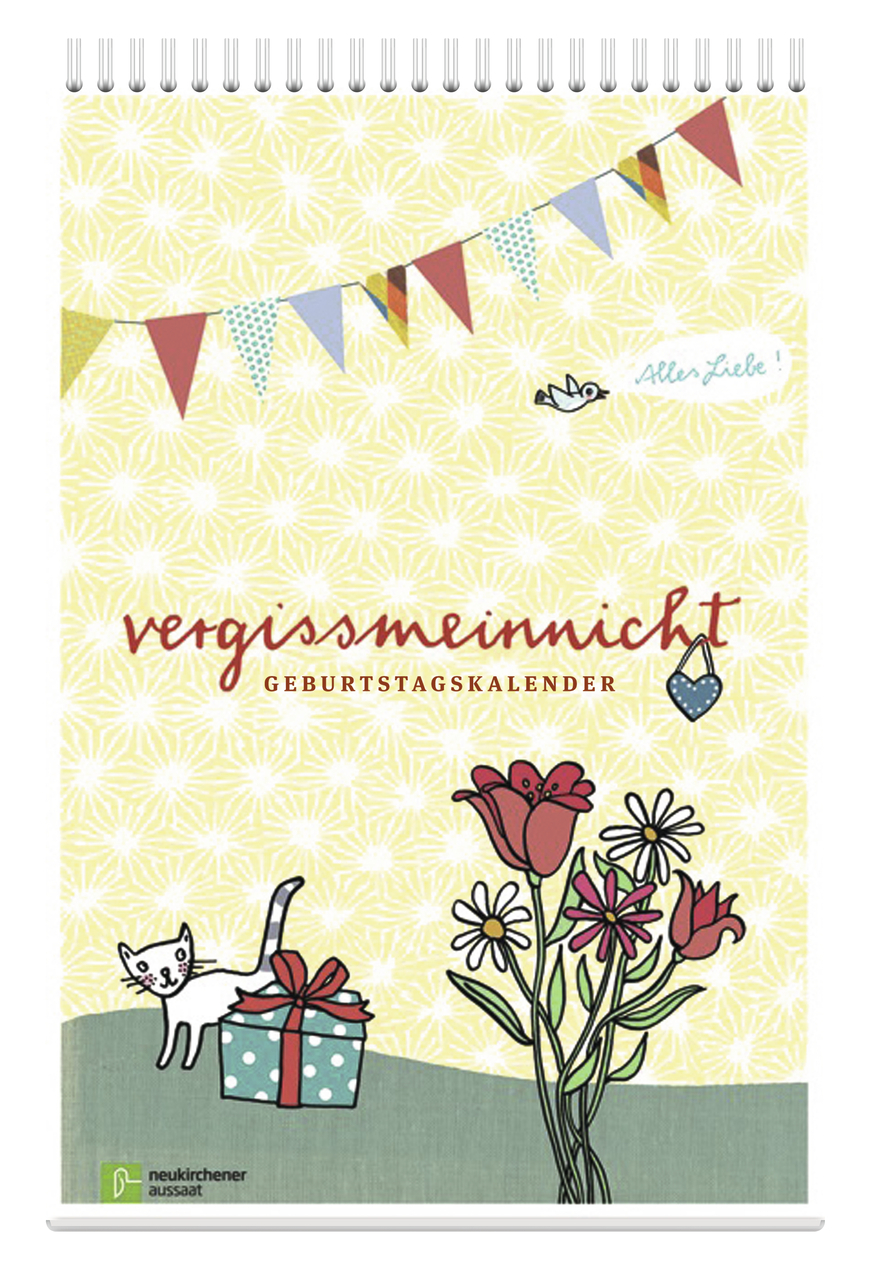 Vorderes Coverbild vergissmeinnicht-Geburtstagskalender