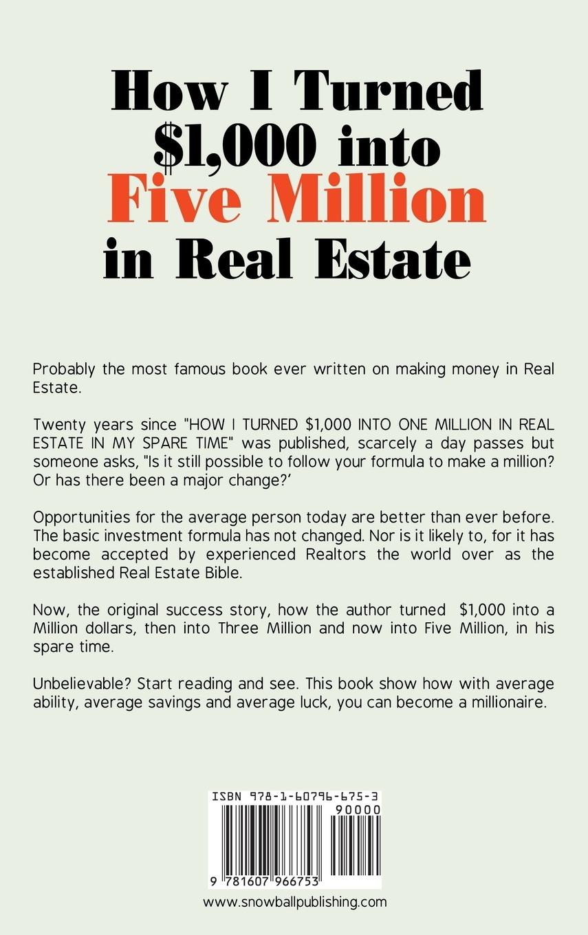 Rückseitencover How I Turned $1,000 Into Five Million in Real Estate in My Spare Time