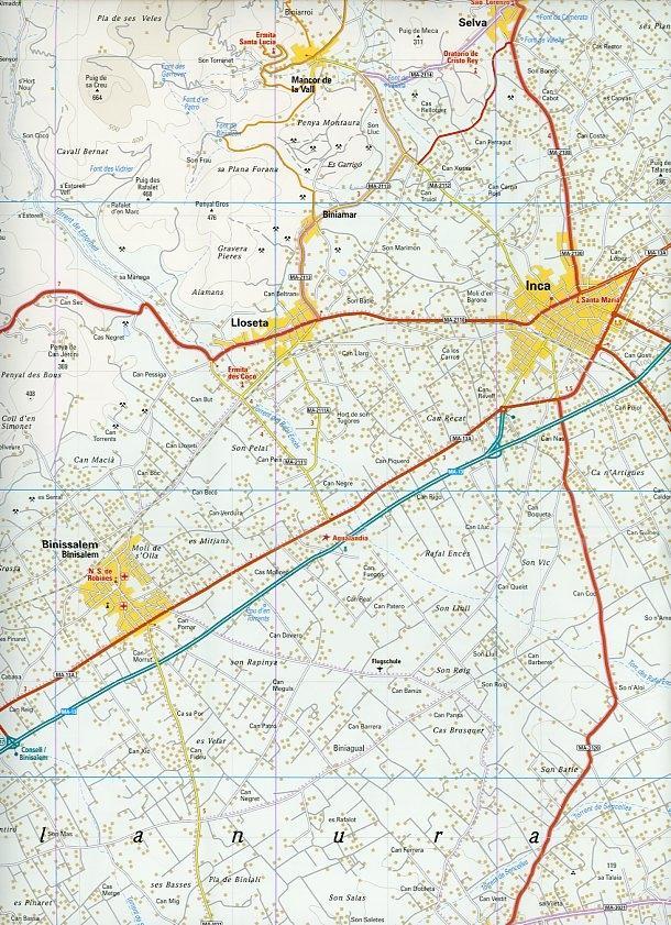 Beispielinhalt (Bild) Mallorca Nord Wanderkarte. 1 : 40 000