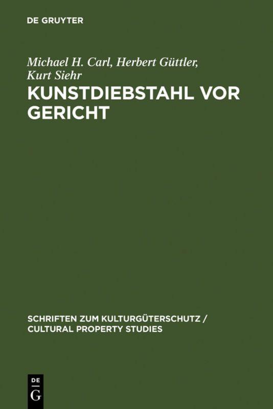 Vorderes Coverbild Kunstdiebstahl vor Gericht