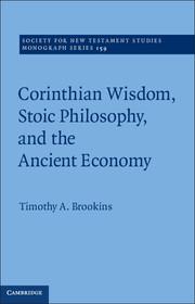 Vorderes Coverbild Corinthian Wisdom, Stoic Philosophy, and the Ancient Economy