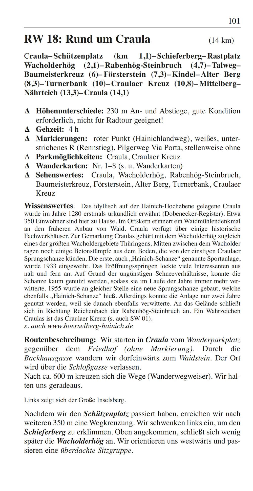 Beispielinhalt (Bild) Großer Wanderführer Hainich