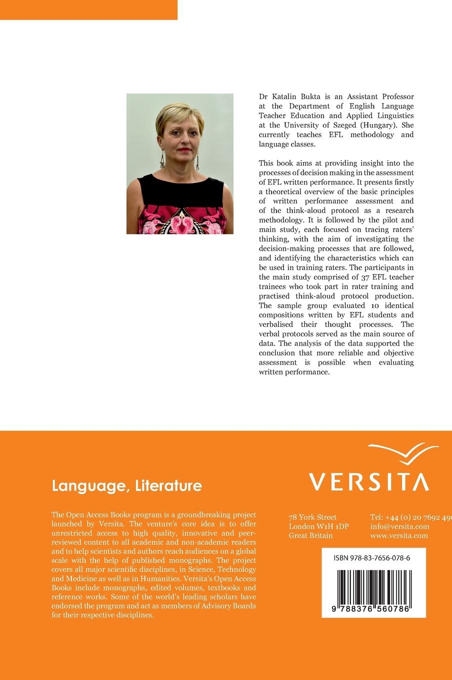 Rückseitencover Rating EFL Written Performance