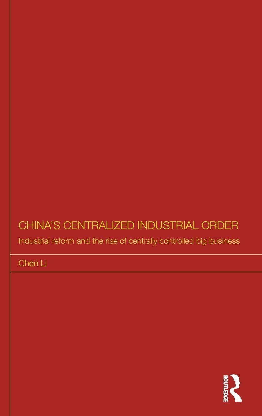 Vorderes Coverbild China's Centralized Industrial Order