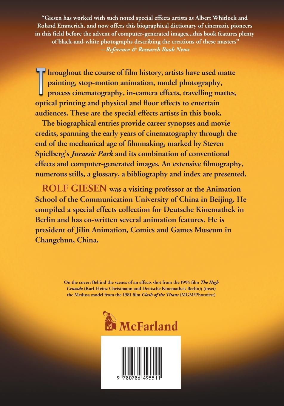 Rückseitencover Special Effects Artists