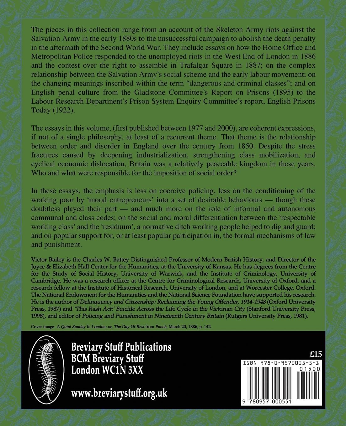 Rückseitencover Order and Disorder in Modern Britain