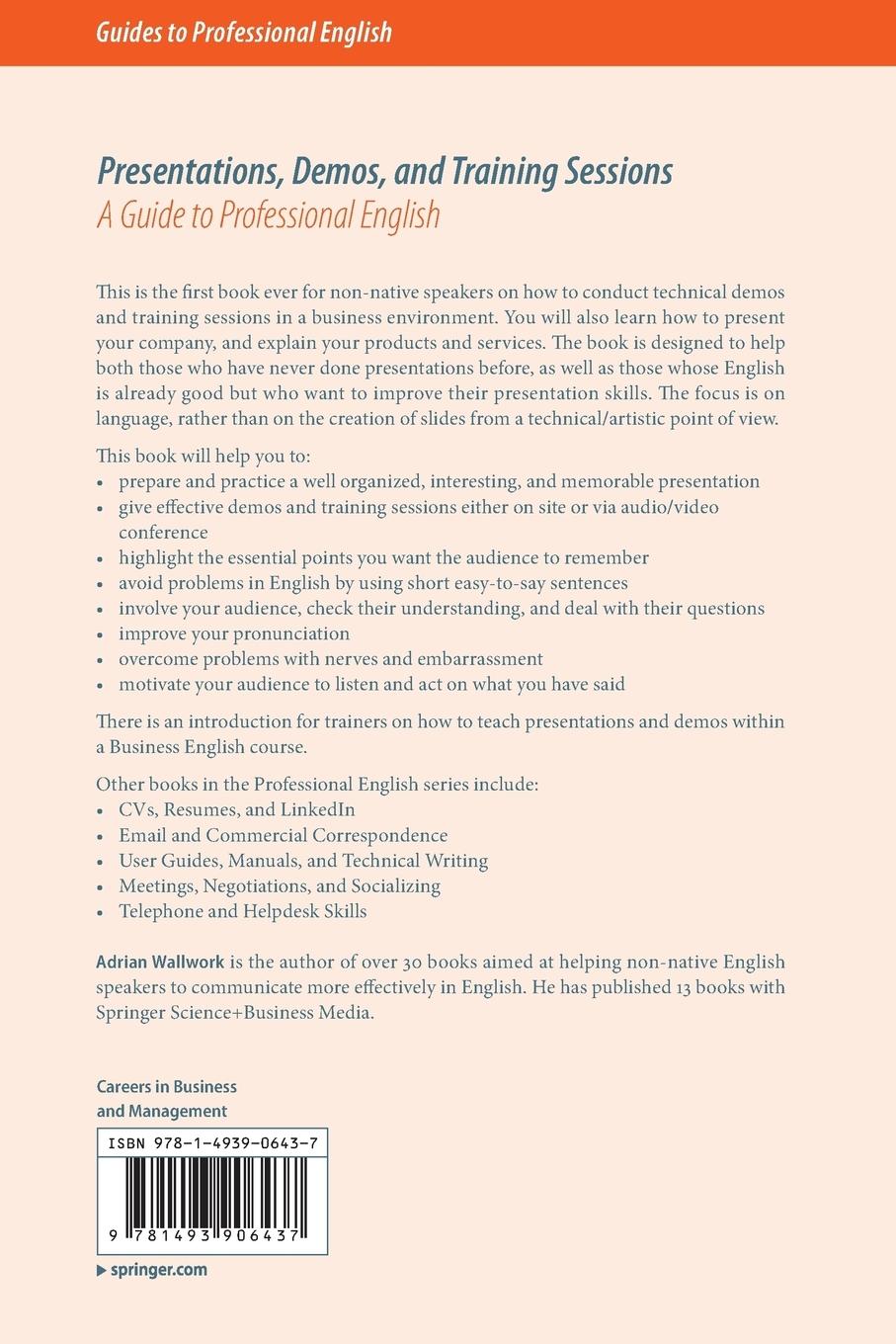 Rückseitencover Presentations, Demos, and Training Sessions