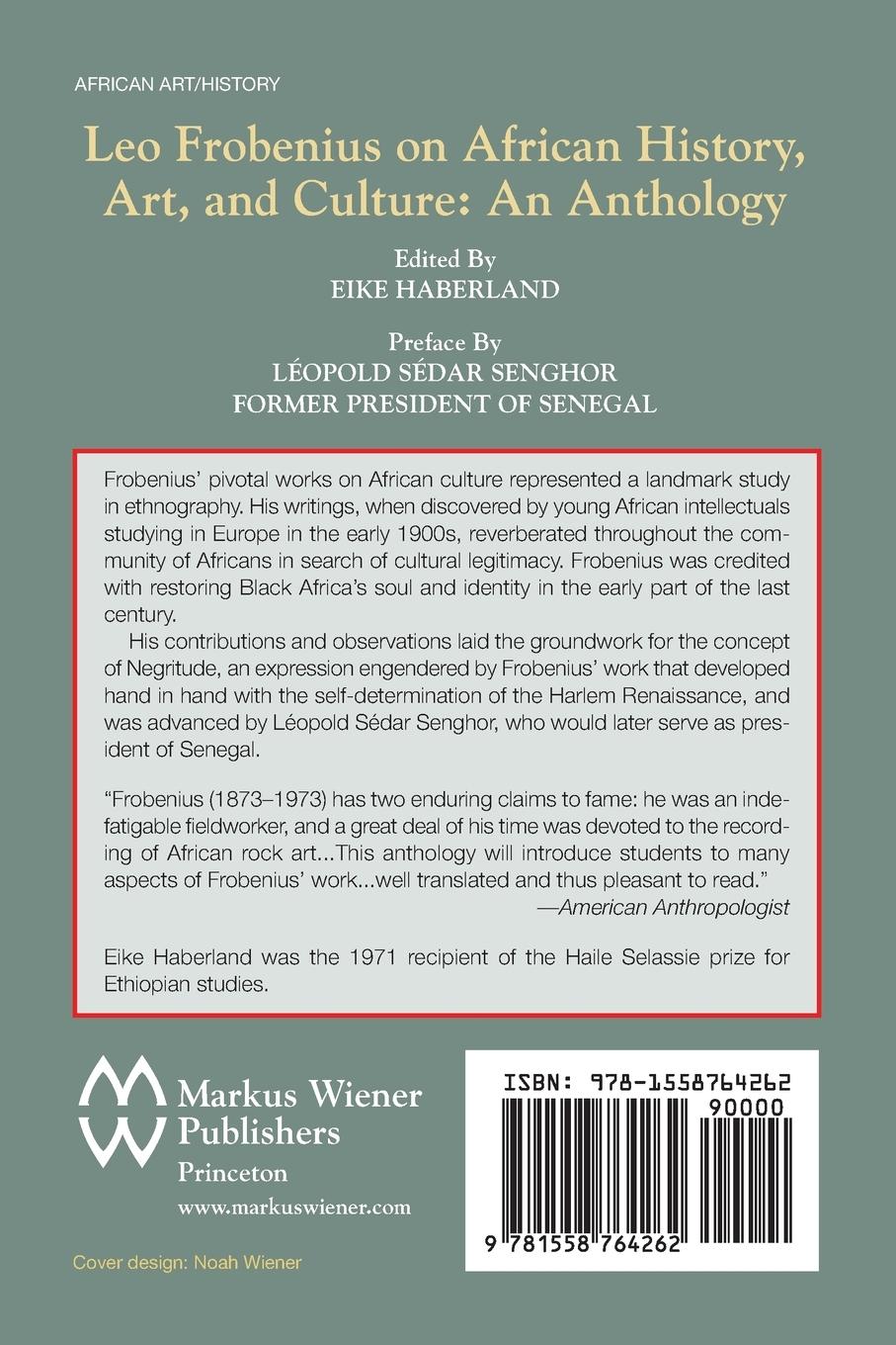 Rückseitencover Leo Frobenius on African History, Art and Culture
