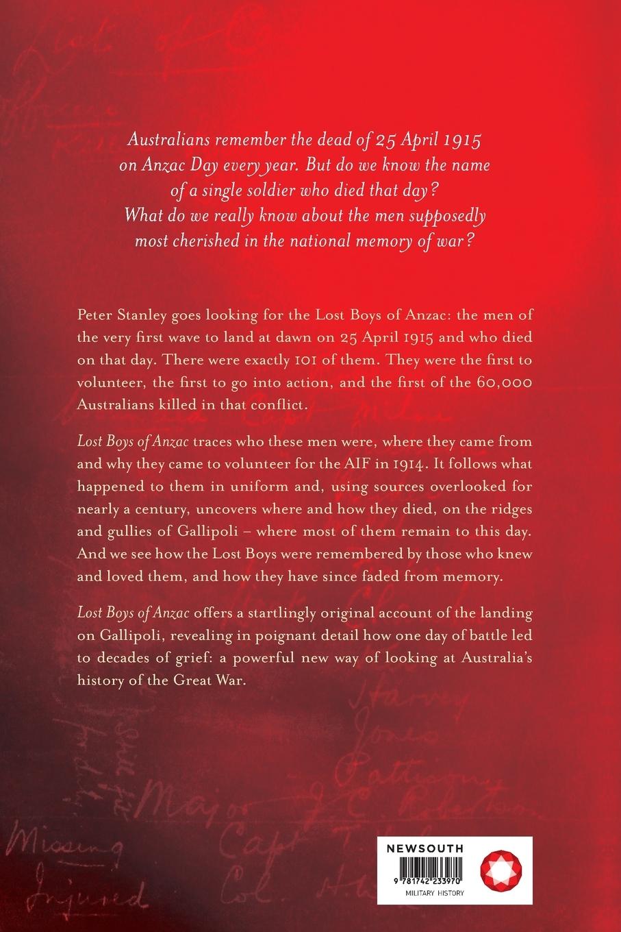 Rückseitencover Lost Boys of Anzac