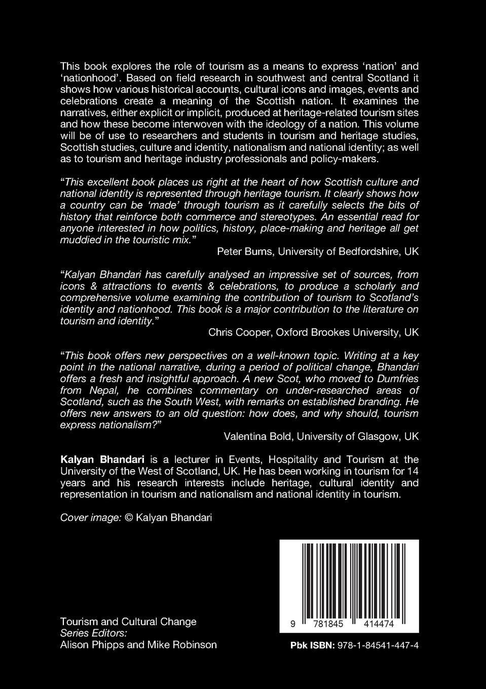 Rückseitencover Tourism and National Identity