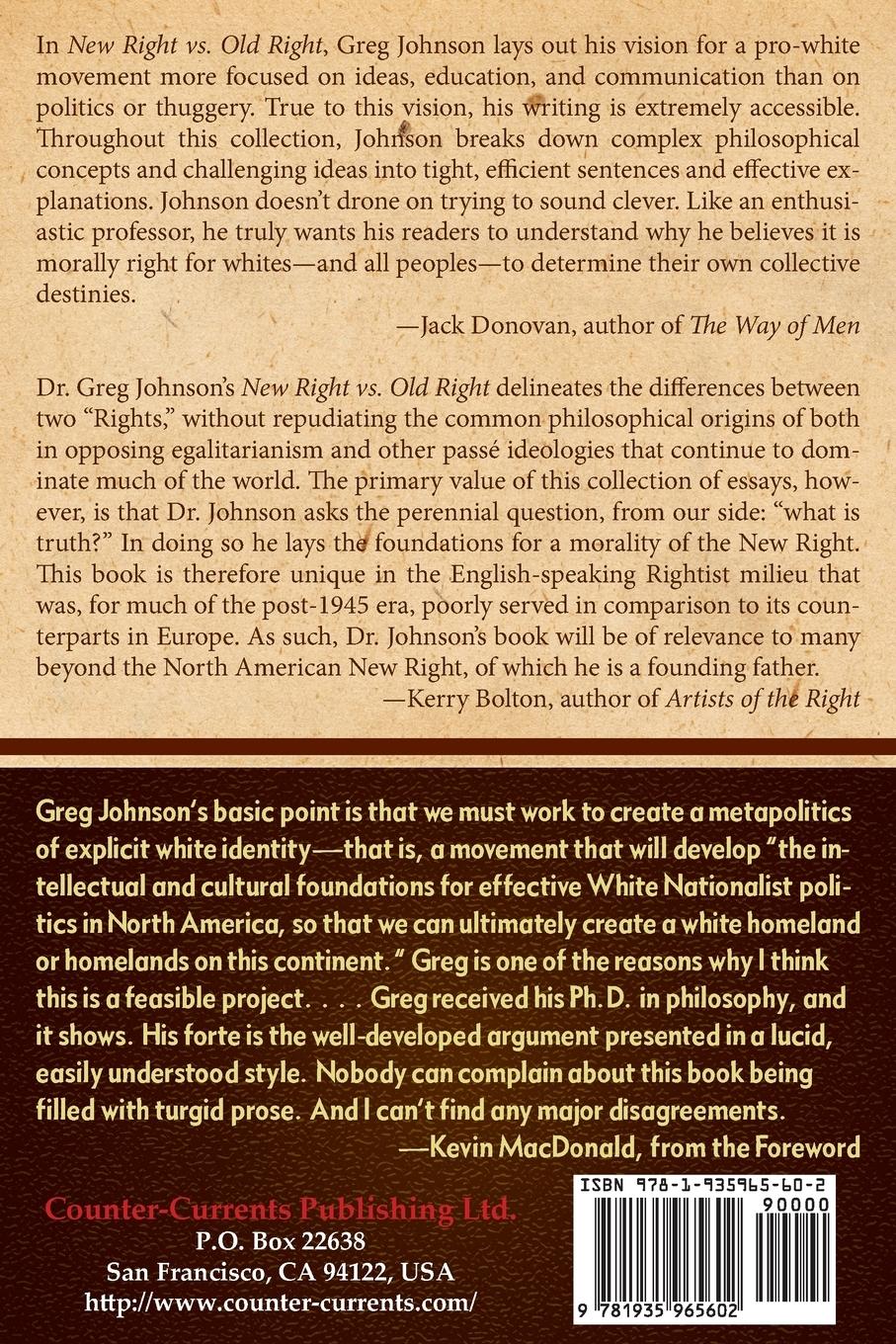 Rückseitencover New Right vs. Old Right