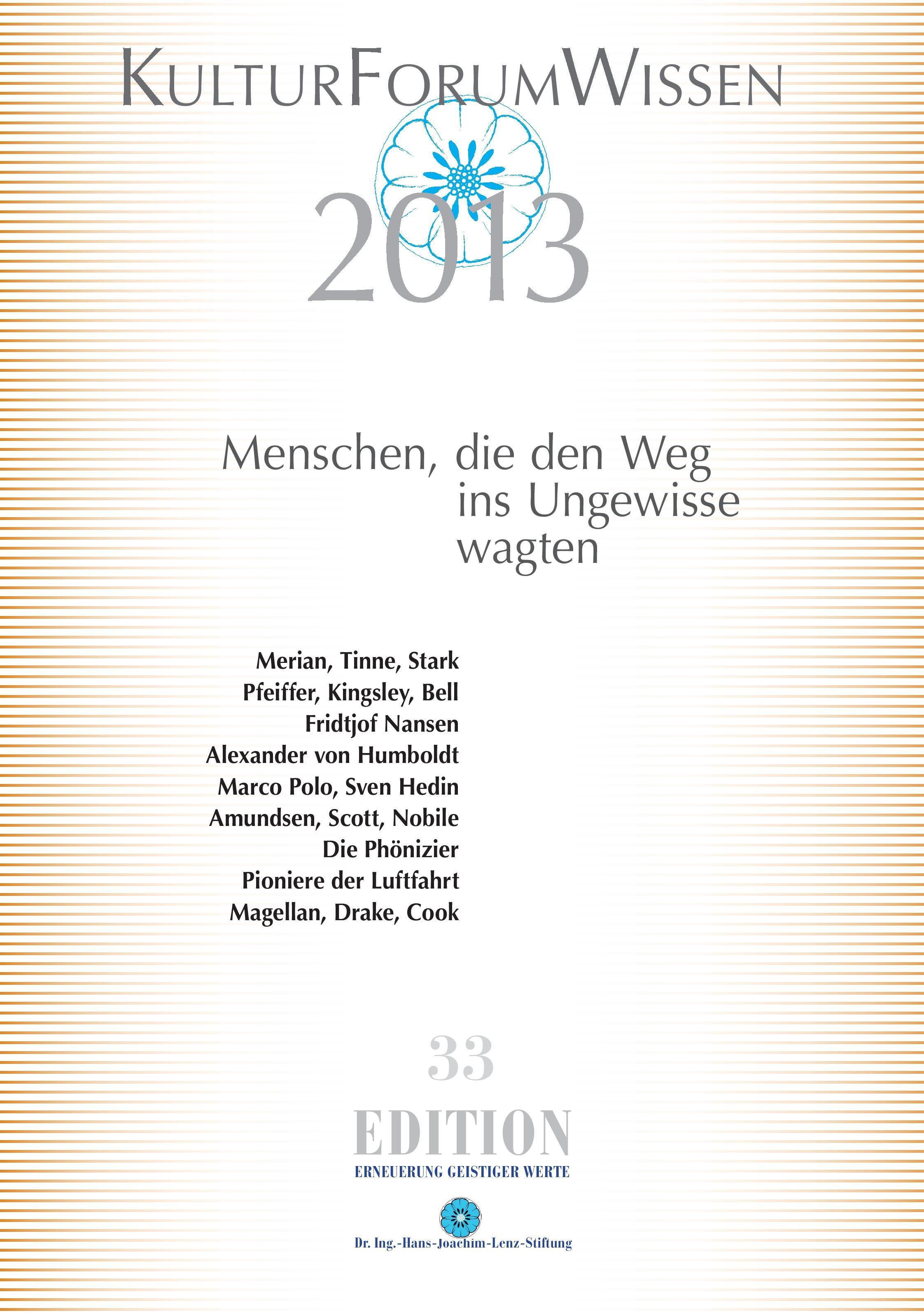 Vorderes Coverbild KulturForumWissen 2013
