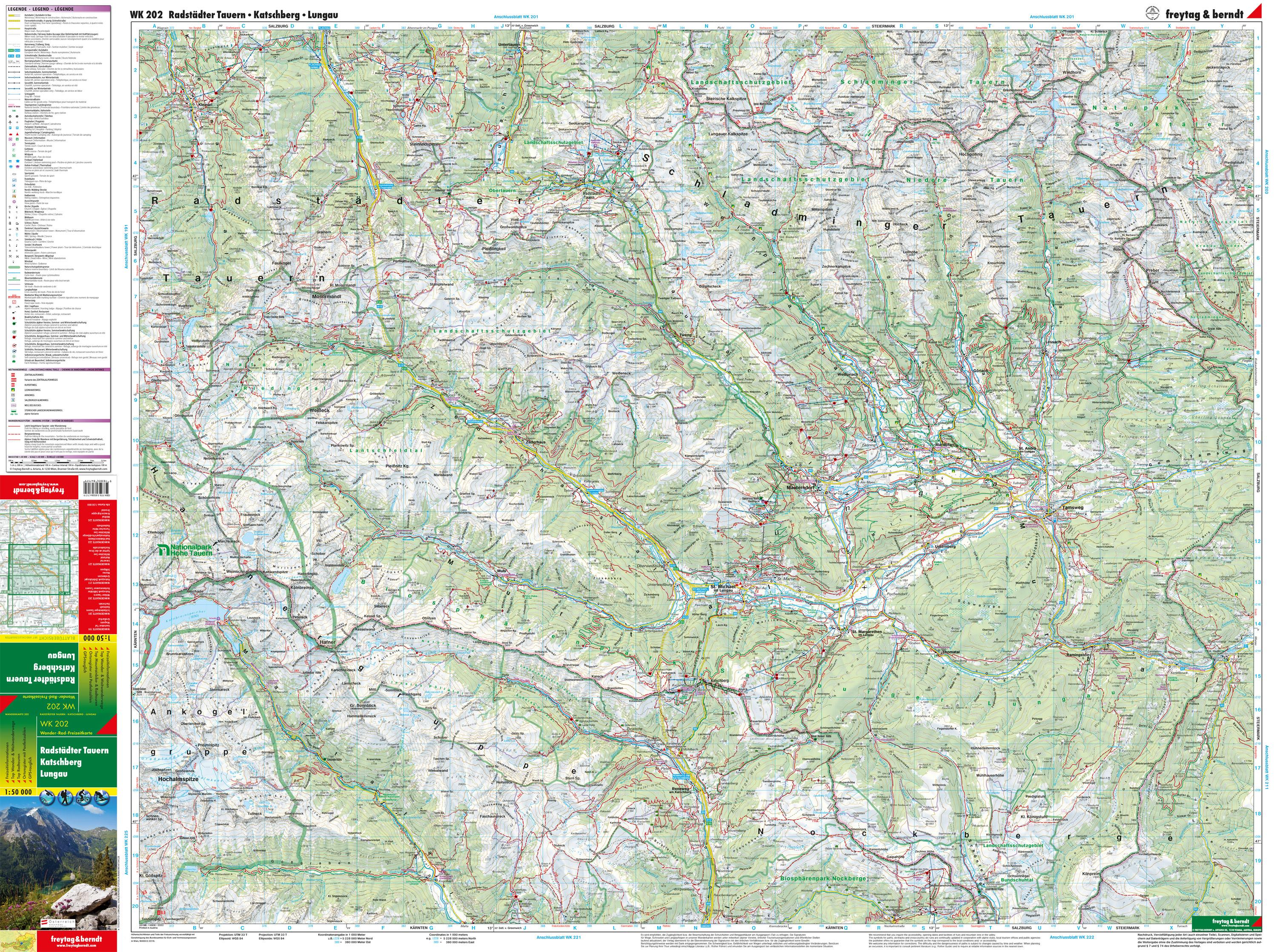 Beispielinhalt (Bild) Radstädter Tauern. Katschberg. Lungau 1 : 50 000. WK 202