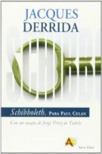 Vorderes Coverbild Schibboleth : para Paul Celan