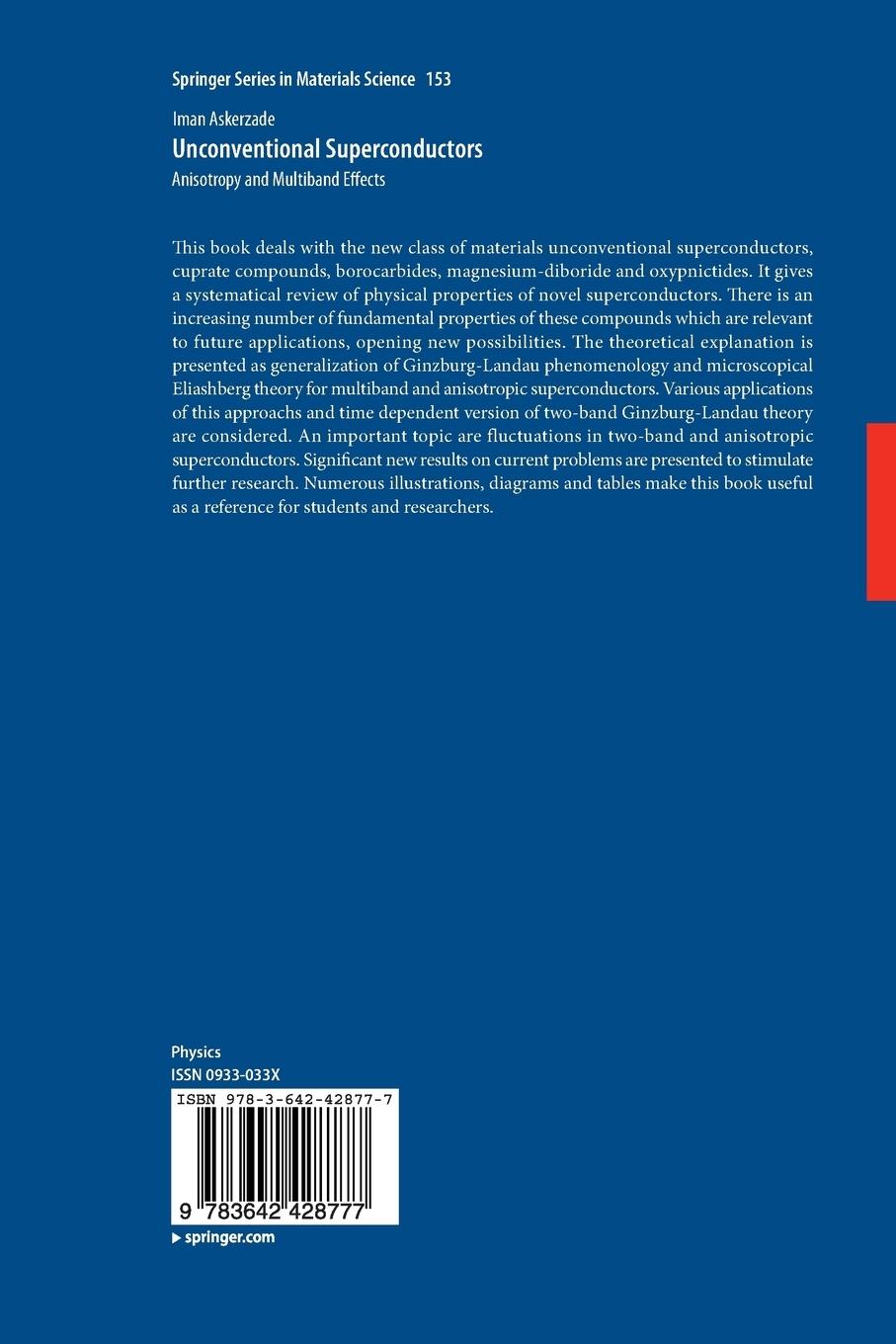 Rückseitencover Unconventional Superconductors