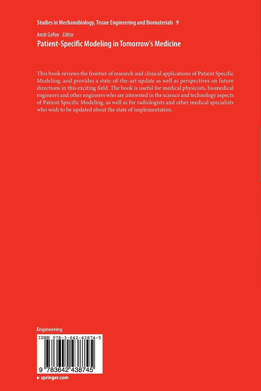 Rückseitencover Patient-Specific Modeling in Tomorrow's Medicine