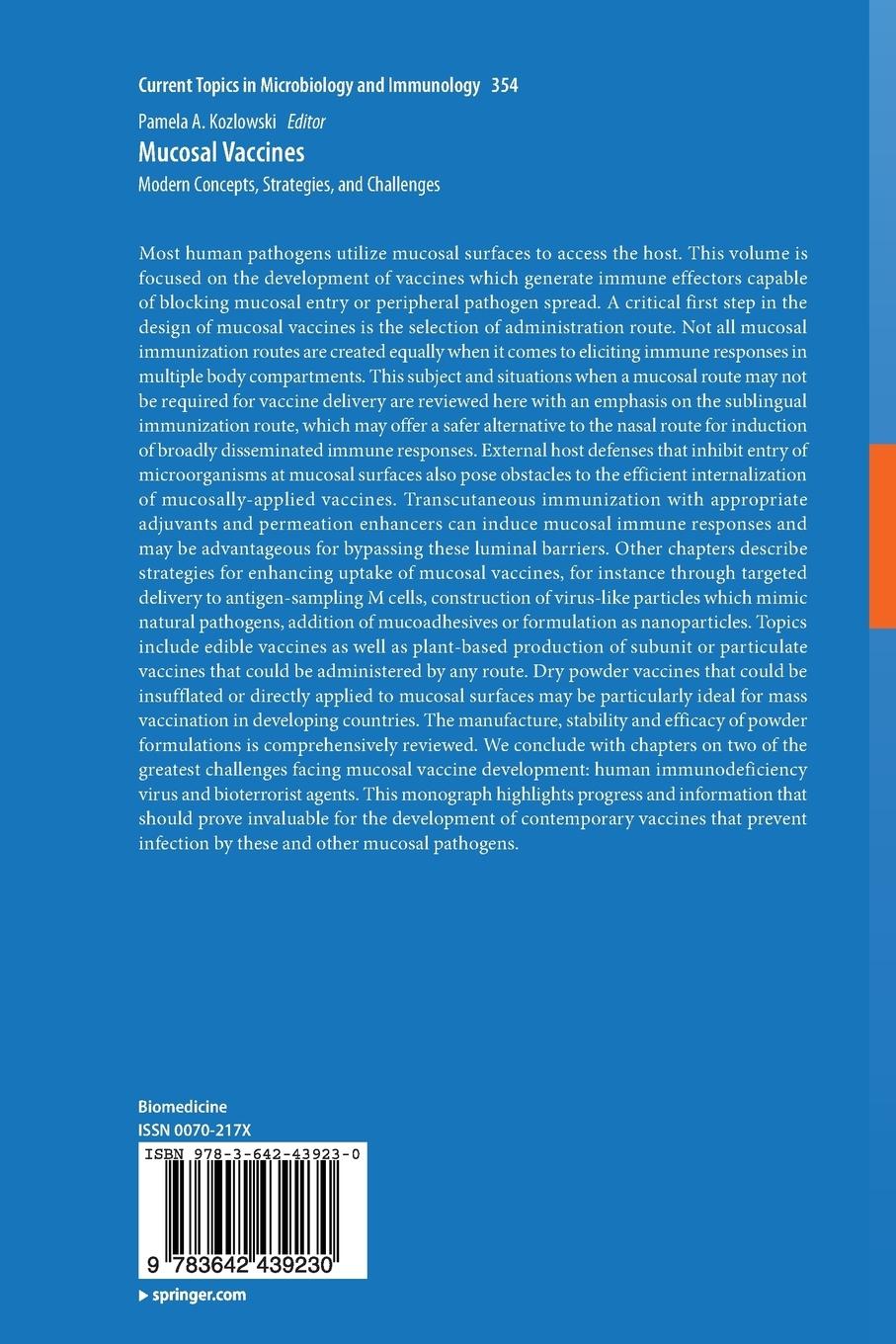 Rückseitencover Mucosal Vaccines