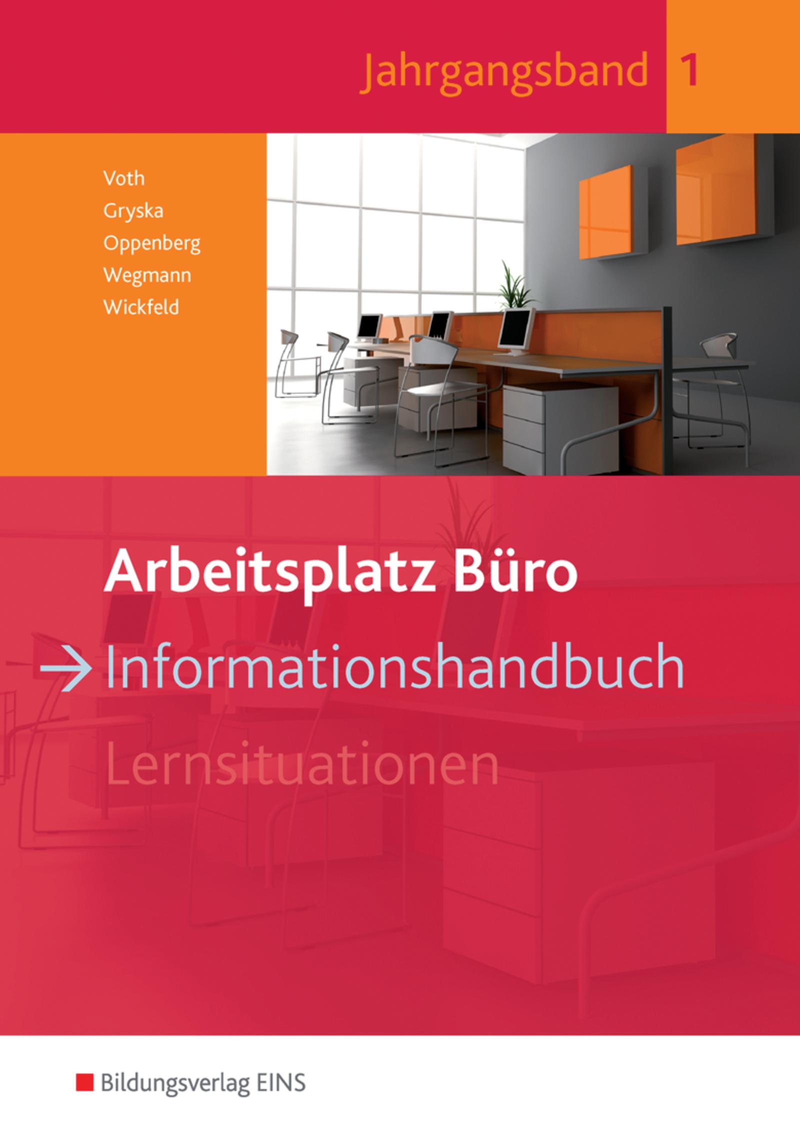 Vorderes Coverbild Arbeitsplatz Büro. Informationshandbuch 1