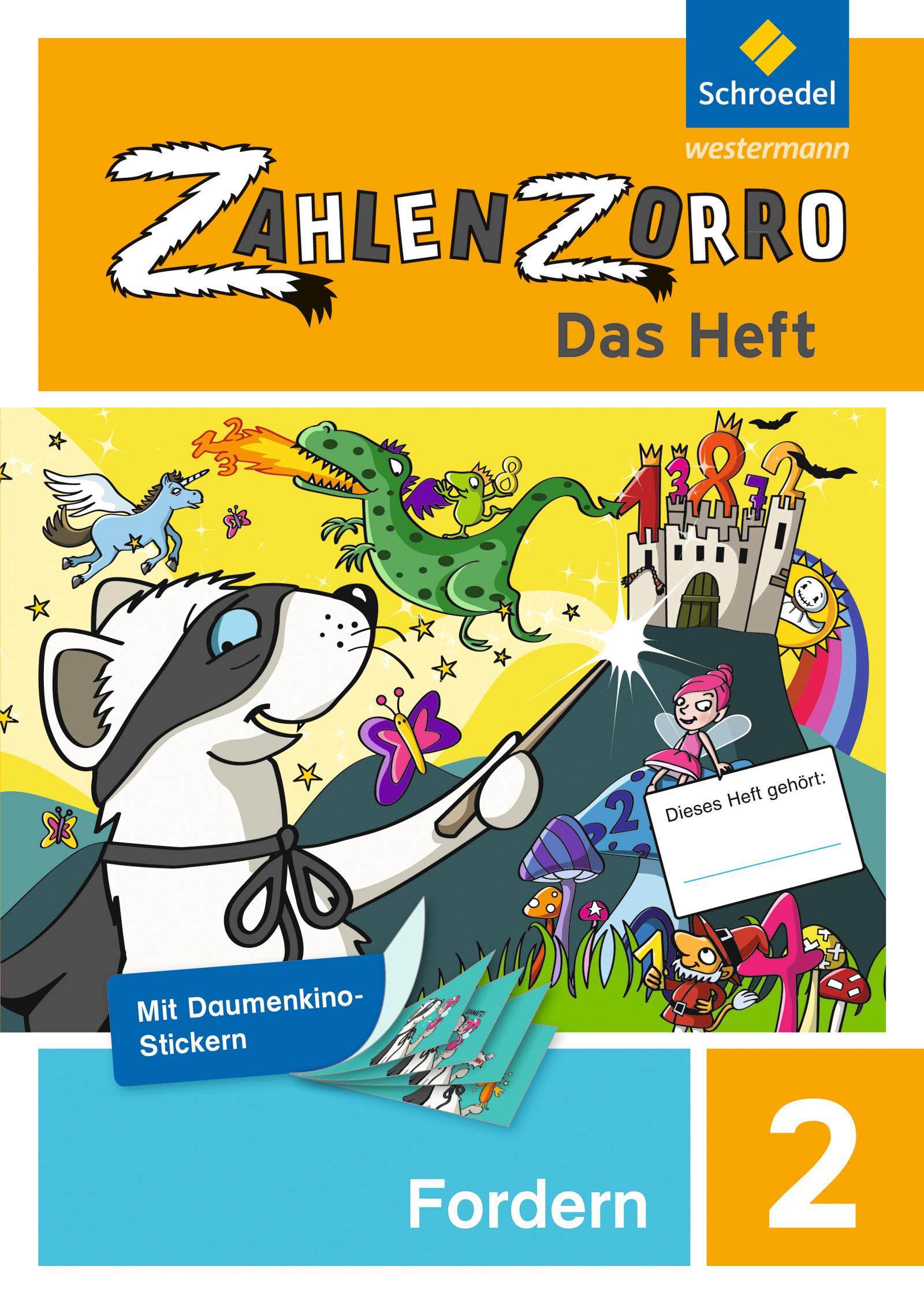 Vorderes Coverbild Zahlenzorro - Das Heft. Forderheft 2