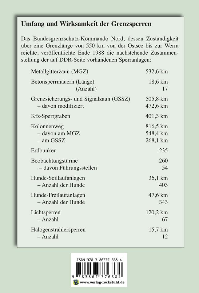 Rückseitencover Die Grenzüberwachung der DDR