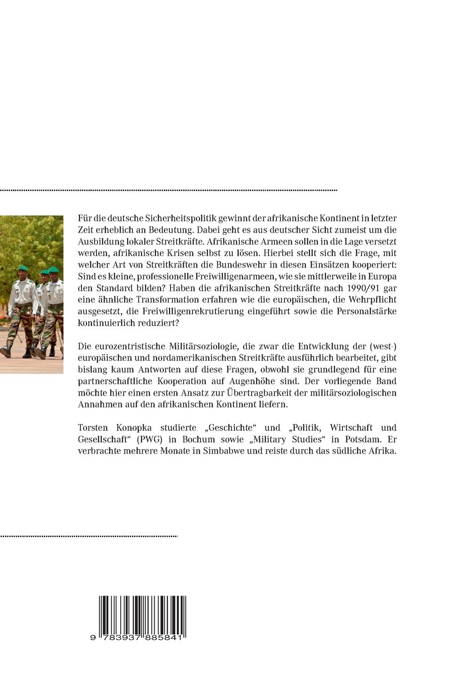 Rückseitencover Afrikanische Wehrsysteme und ihre Entwicklung zwischen 1990/91 und 2011