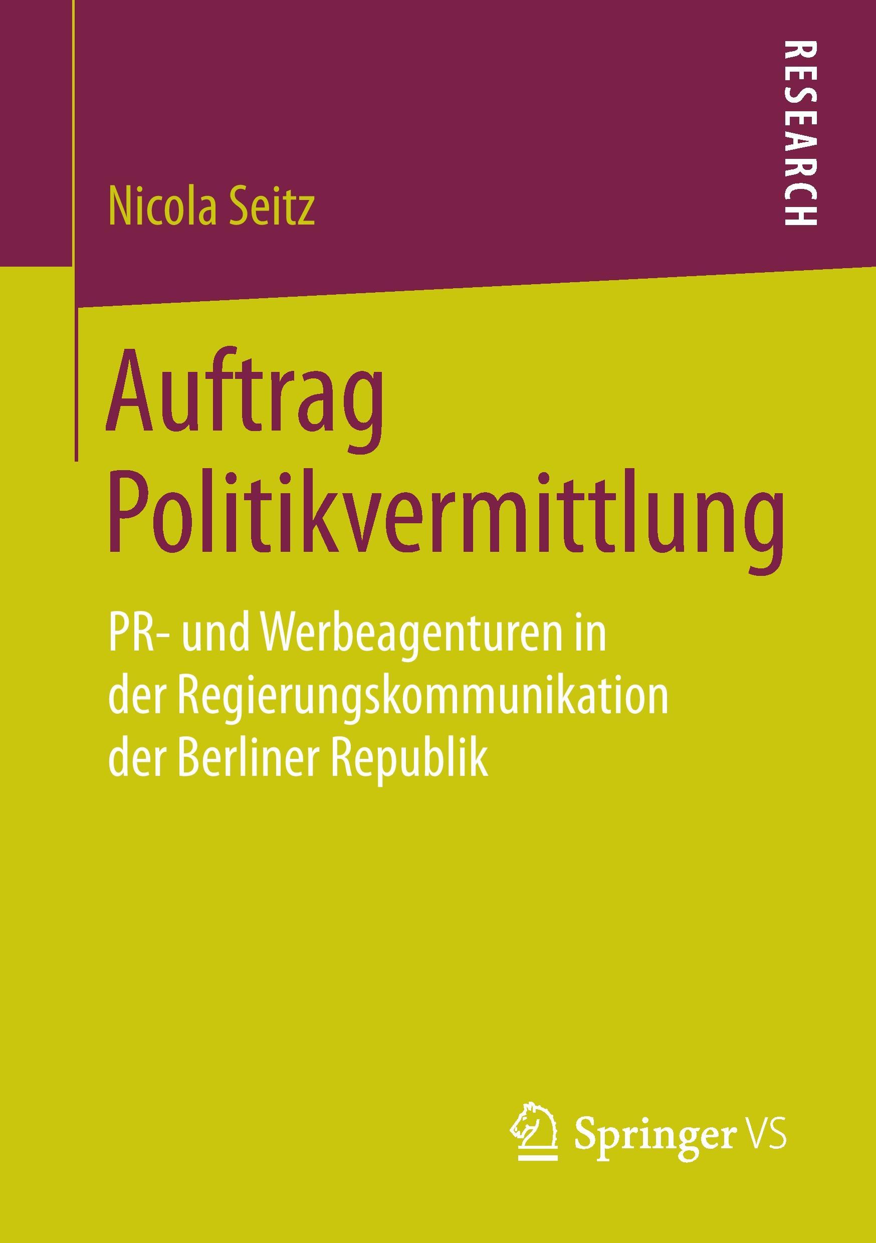 Vorderes Coverbild Auftrag Politikvermittlung