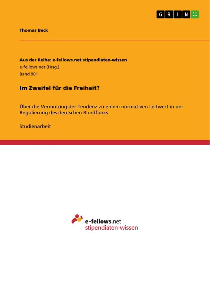 Vorderes Coverbild Im Zweifel für die Freiheit?