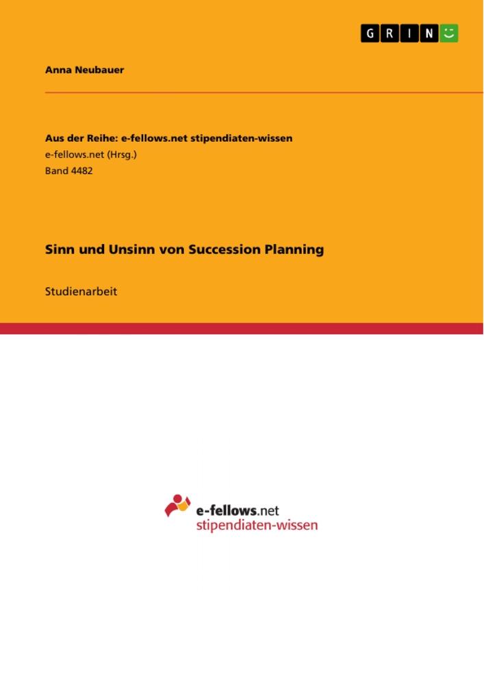 Vorderes Coverbild Sinn und Unsinn von Succession Planning