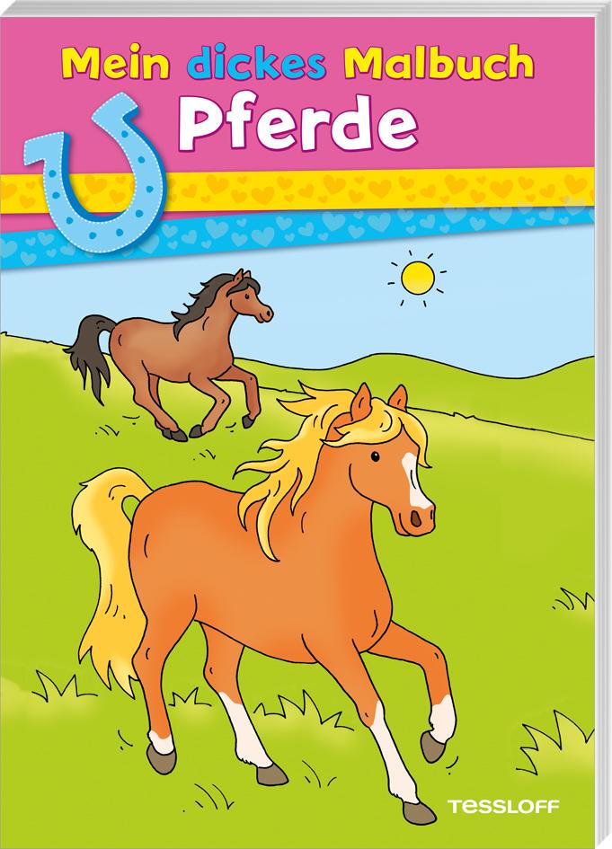 Vorderes Coverbild Mein dickes Malbuch. Pferde