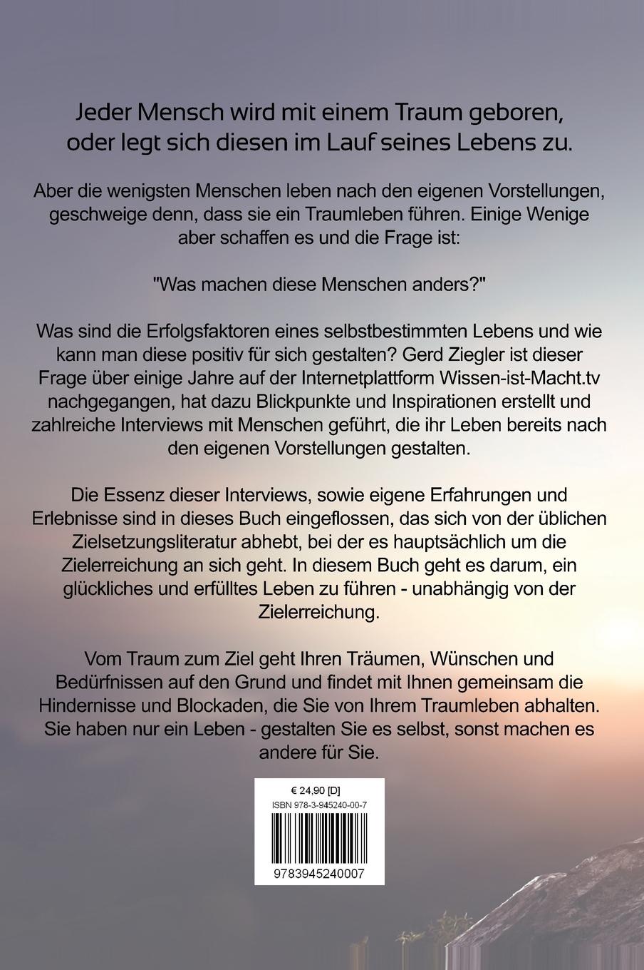 Rückseitencover Vom Traum zum Ziel