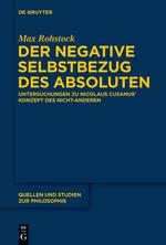 Vorderes Coverbild Der negative Selbstbezug des Absoluten