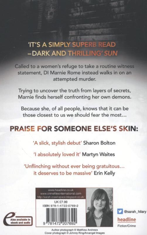 Rückseitencover Someone Else's Skin (D.I. Marnie Rome 1): Winner of the Crime Novel of the Year