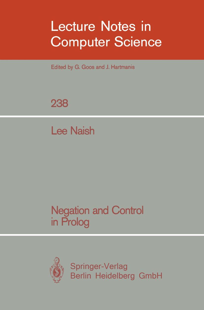 Vorderes Coverbild Negation and Control in Prolog