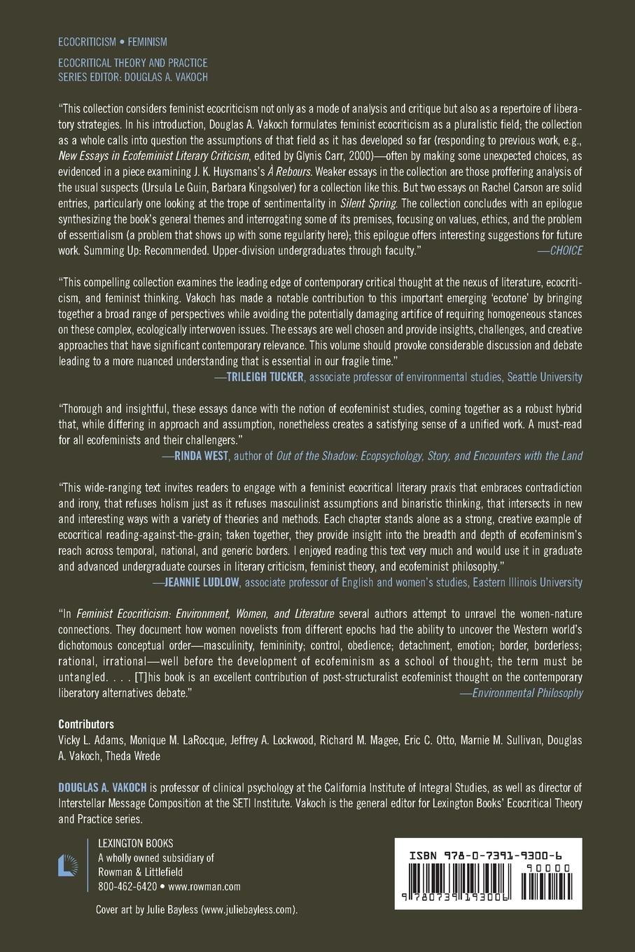 Rückseitencover Feminist Ecocriticism