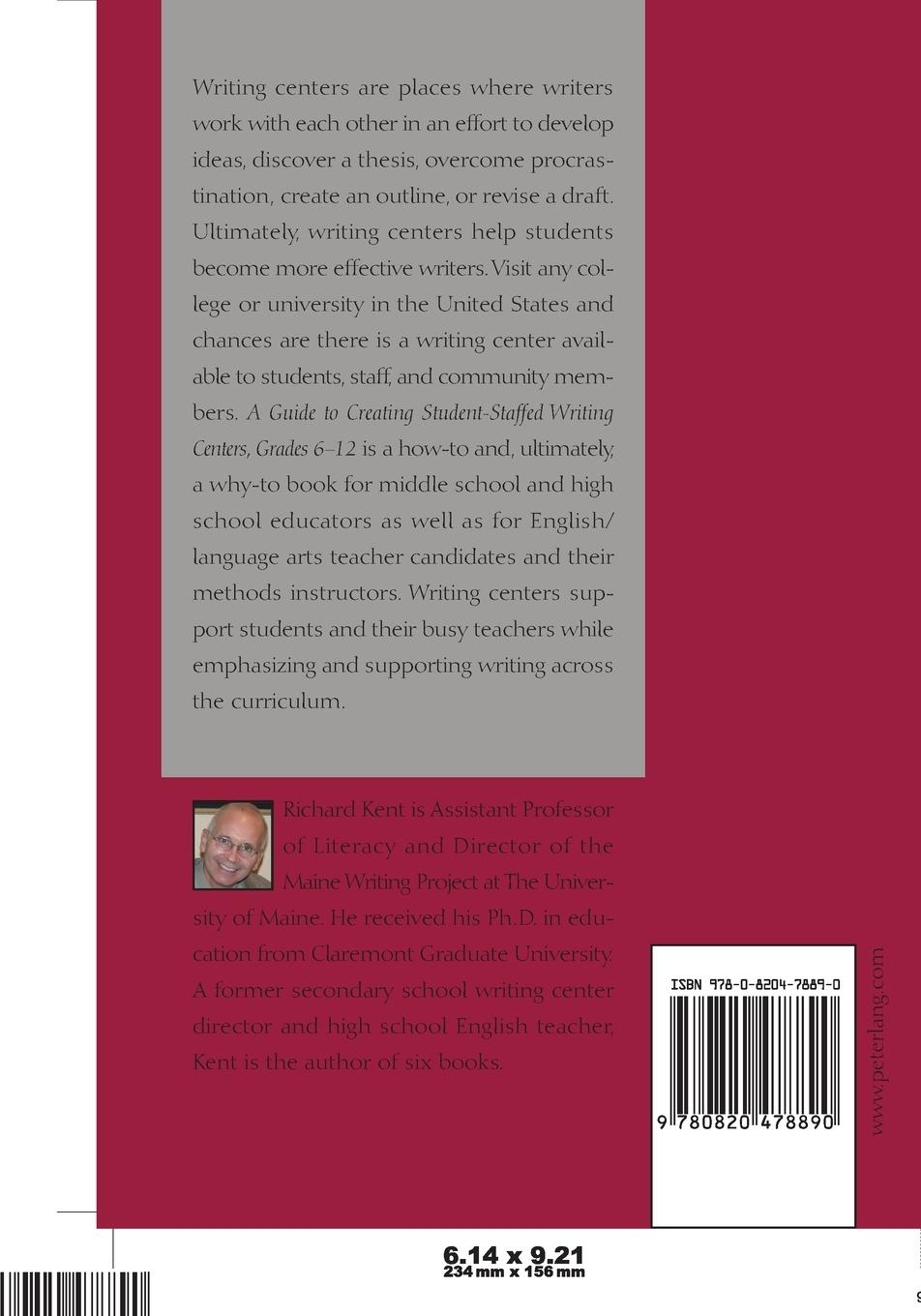 Rückseitencover A Guide to Creating Student-Staffed Writing Centers, Grades 6-12