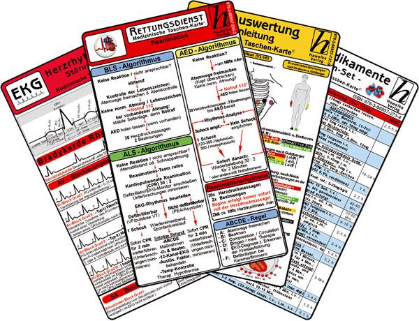 Vorderes Coverbild Rettungsdienst Karten-Set - EKG, Herzrhythmusstörungen, Notfallmedikamente, Reanimation