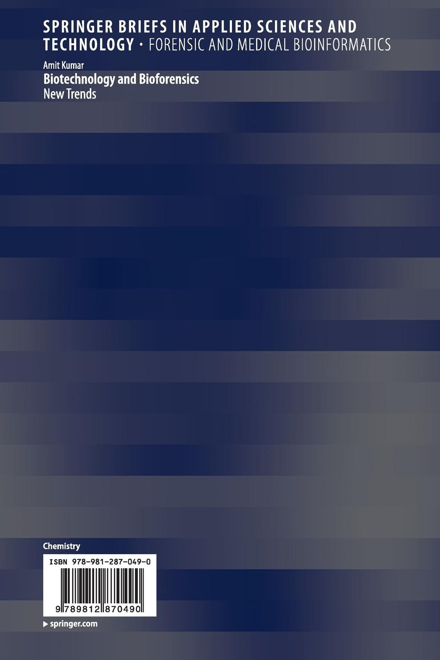 Rückseitencover Biotechnology and Bioforensics