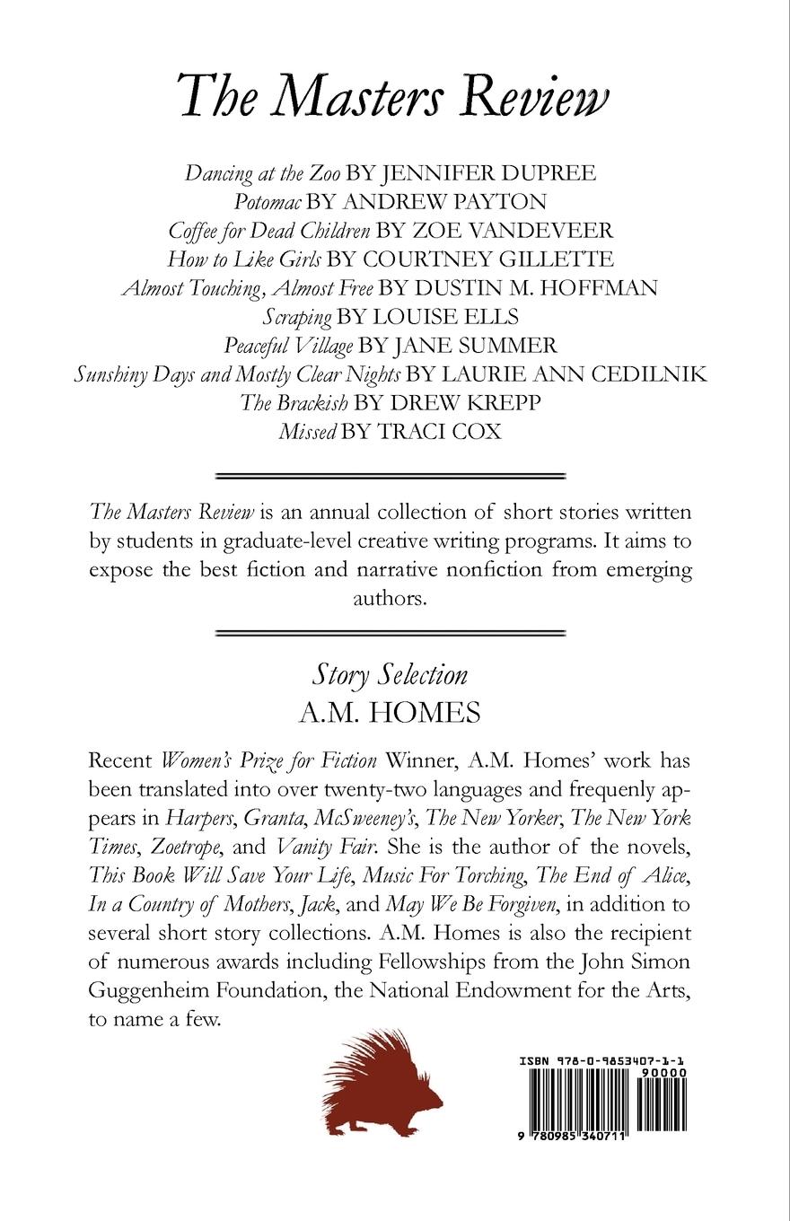 Rückseitencover The Masters Review, Volume 2