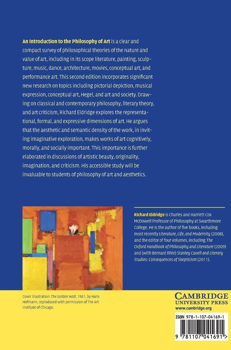 Rückseitencover An Introduction to the Philosophy of Art