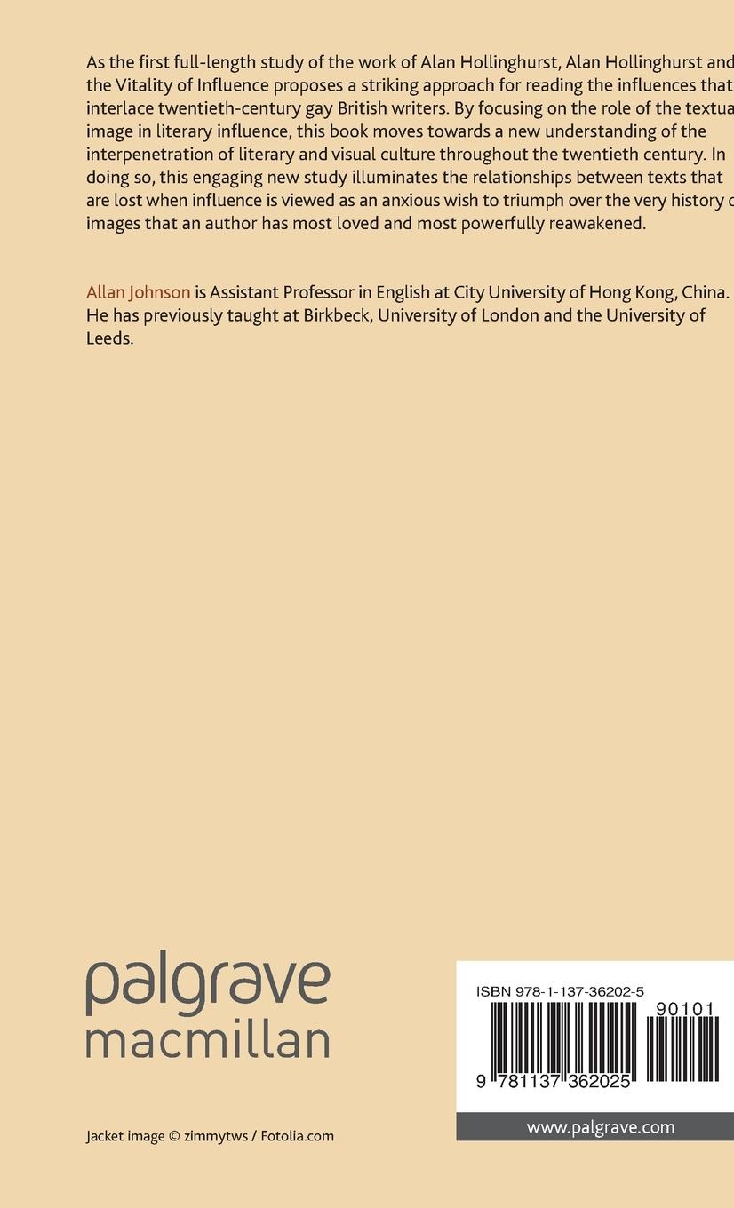 Rückseitencover Alan Hollinghurst and the Vitality of Influence