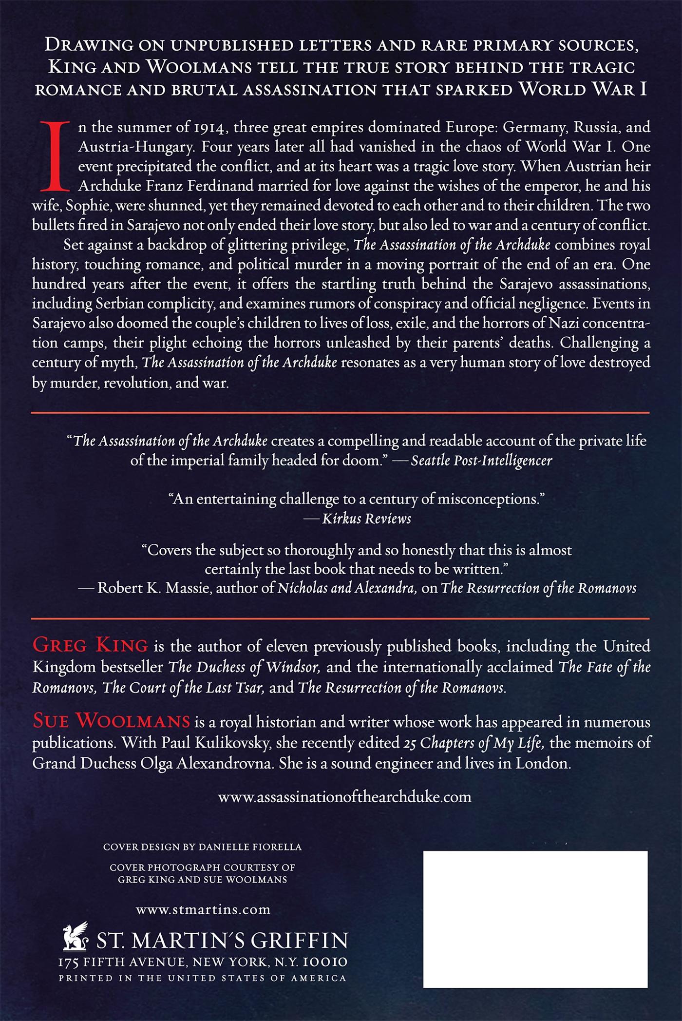 Rückseitencover Assassination of the Archduke