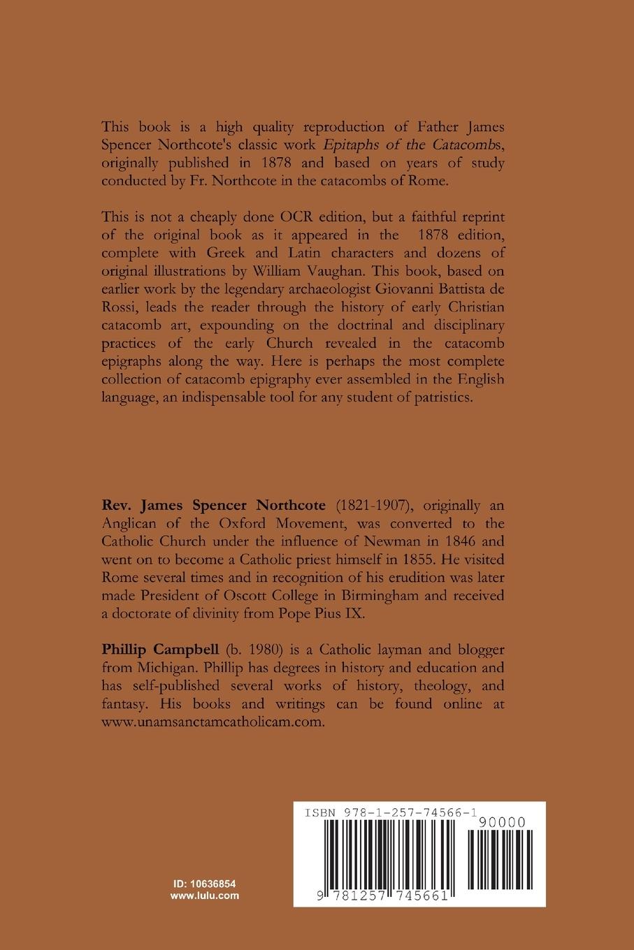 Rückseitencover Epitaphs of the Catacombs