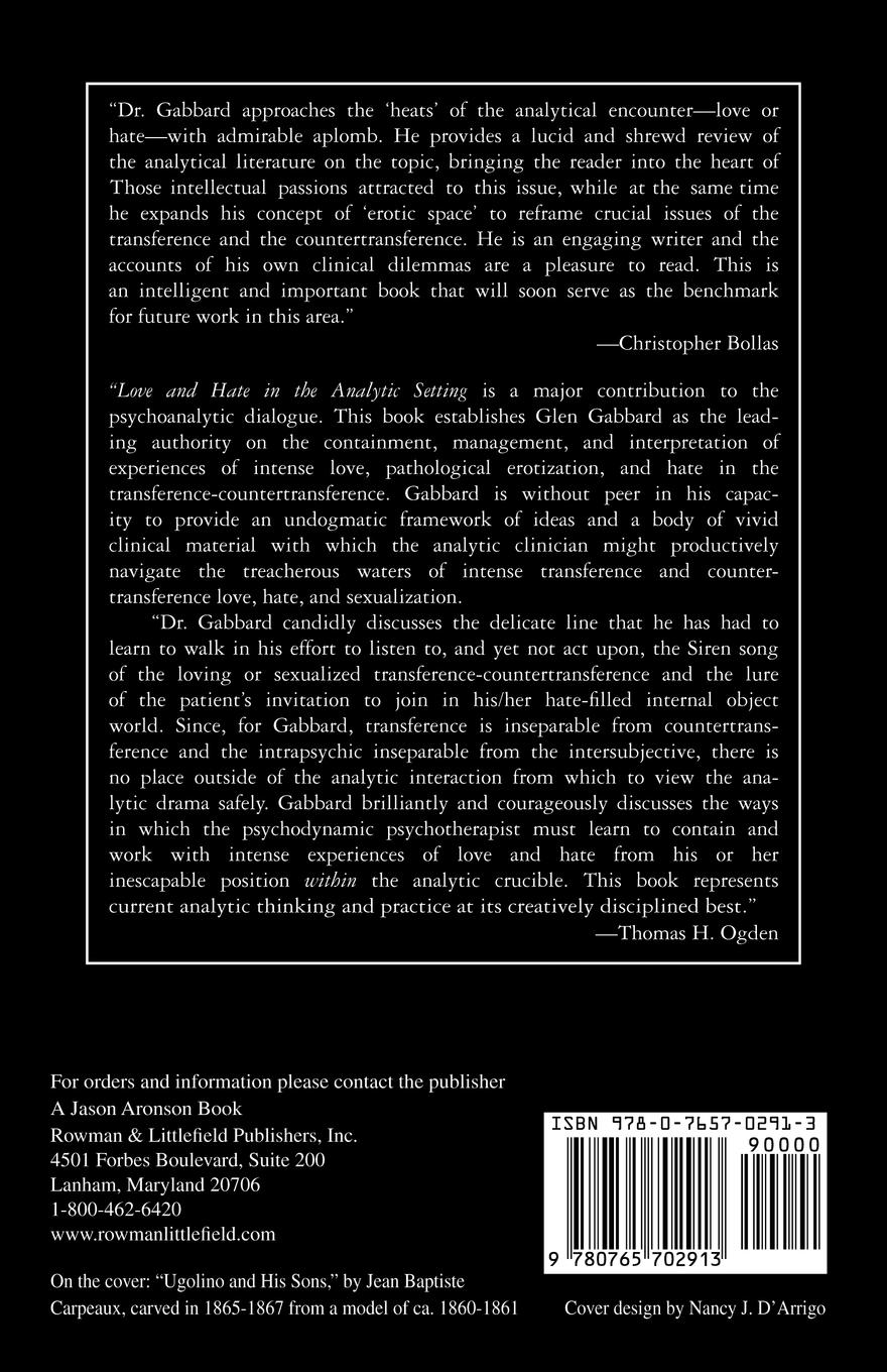 Rückseitencover Love and Hate in the Analytic Setting