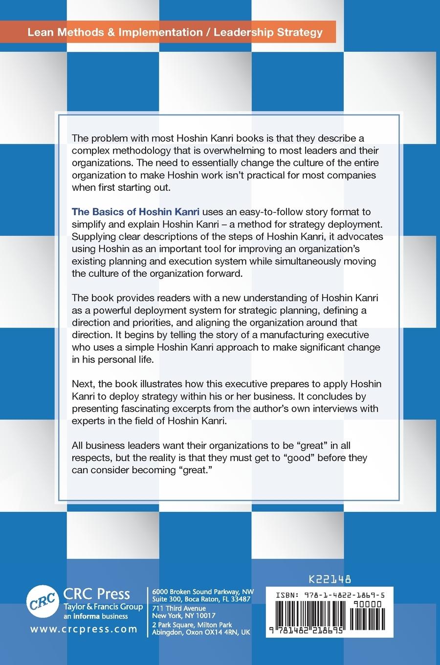 Rückseitencover The Basics of Hoshin Kanri
